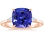 14K Rose Gold Aria Perfect Fit Three Stone Diamond Ring, smalltop view