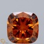 3.00 Ct. Fancy Brownish Orange Cushion Lab Grown Diamond