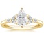 18K Yellow Gold Verbena Diamond Ring, smalltop view