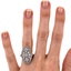 The Violetta Ring, smallzoomed in top view on a hand