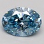 2.08 Ct. Fancy Vivid Blue Oval Lab Grown Diamond