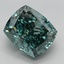 5.41 Ct. Fancy Vivid Green Cushion Lab Grown Diamond