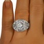 The Madyha Ring, smallzoomed in top view on a hand