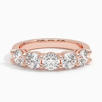 Round Five Stone Lab Diamond Ring (1 1/2 ct. tw.) in 14K Rose Gold