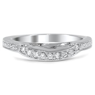 Custom Antique Inspired Contoured Wedding Ring