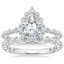 Platinum Marseille Halo Diamond Ring (1/2 ct. tw.) with Luxe Marseille Diamond Ring (1/2 ct. tw.)
