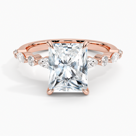 14K Rose Gold Versailles Half Coverage Diamond Ring (1/3 ct. tw.)