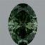 2.11 Ct. Fancy Vivid Green Oval Lab Grown Diamond
