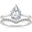 18K White Gold Secret Halo Six-Prong Diamond Ring with Flair Diamond Ring (1/6 ct. tw.)