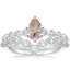 18K White Gold Luxe Marseille Diamond Ring with Tapered Milan Diamond Ring