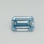 0.30 Ct. Fancy Vivid Blue Emerald Lab Grown Diamond
