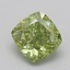 1.05 Ct. Fancy Green Cushion Lab Grown Diamond