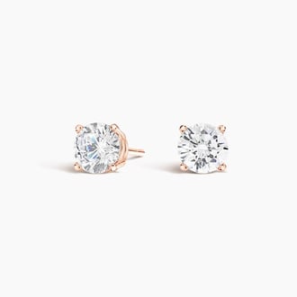 Round Diamond Stud Earrings (1 ct. tw.) in 14K Rose Gold