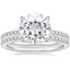 18KW Moissanite Luxe Ballad Perfect Fit Diamond Bridal Set, smalltop view
