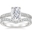18K White Gold Luxe Hudson Diamond Ring (1/10 ct. tw.) with Luxe Flair Diamond Ring (1/3 ct. tw.)
