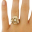 The Betsy Ring, smalltop view on a hand