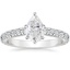 18K White Gold Sienna Three-Quarter Coverage Diamond Ring, smalltop view