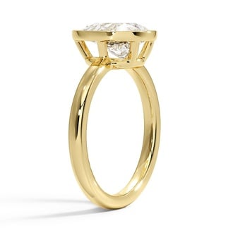 Custom Low-Profile Bezel Solitaire Ring
