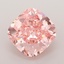 3.03 Ct. Fancy Vivid Pink Cushion Lab Grown Diamond