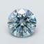 1.32 Ct. Fancy Intense  Blue Round Lab Grown Diamond