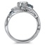 Diamond and Topaz Blossom Ring, smallside view