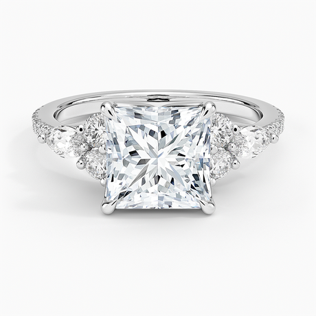 Luxe Marquise and Round Diamond Setting