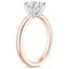 14K Rose Gold Comfort Fit 2mm Six-Prong Solitaire Ring, smallside view