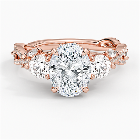 Luxe Secret Garden Three Stone Diamond Ring