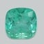 6.9mm  Green  Cushion   Emerald