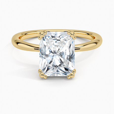 18K Yellow Gold Freesia Triple-Prong Solitaire Ring