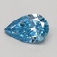 0.54 Ct. Fancy Vivid Blue Pear Lab Grown Diamond