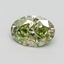 1.02 Ct. Fancy Vivid Green Oval Lab Grown Diamond