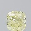 1.02 Ct. Fancy Light  Yellow Cushion Diamond