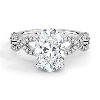 Custom Infinity Hidden Halo Diamond Ring