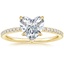 18K Yellow Gold Perfect Fit Three-Quarter Diamond Ring (1/4 ct. tw.), smalltop view