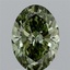 1.99 Ct. Fancy Vivid Green Oval Lab Grown Diamond