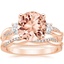 14KR Morganite Three Stone Petite Twisted Vine Diamond Bridal Set (1/2 ct. tw.), smalltop view