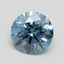 0.90 Ct. Fancy Vivid Blue Round Lab Grown Diamond