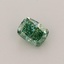 0.39 Ct. Fancy Vivid Bluish Green Cushion Lab Grown Diamond