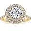 18K Yellow Gold Soleil Halo Diamond Ring (1/2 ct. tw.), smalltop view