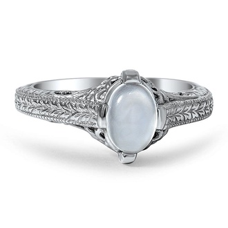 Custom Vintage Inspired Moonstone Ring
