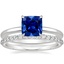 14K White Gold Elodie Ring with Petite Shared Prong Diamond Ring (1/4 ct. tw.)
