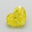 1.00 Ct. Fancy Vivid  Yellow Heart Lab Grown Diamond