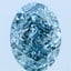 1.60 Ct. Fancy Vivid Greenish Blue Oval Lab Grown Diamond