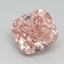 4.01 Ct. Fancy Vivid Pink Cushion Lab Grown Diamond
