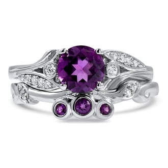 Custom Amethyst Contoured Wedding Ring