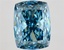 15.69 Ct. Fancy Vivid  Blue Cushion Lab Grown Diamond