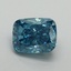 1.54 Ct. Fancy Vivid Malibu Blue Cushion Lab Grown Diamond