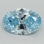 2.70 Ct. Fancy Vivid Blue Oval Lab Grown Diamond