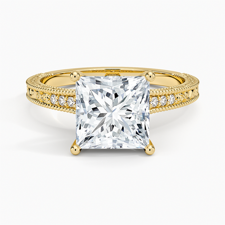 Luxe Hudson Ring - Engraved Diamond Ring